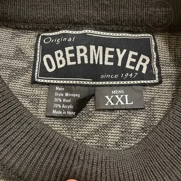 Obermeyer XXL Wool Blend Sweater | Vintage Ski Lodge Geometric Knit NWOT New - Picture 2 of 8
